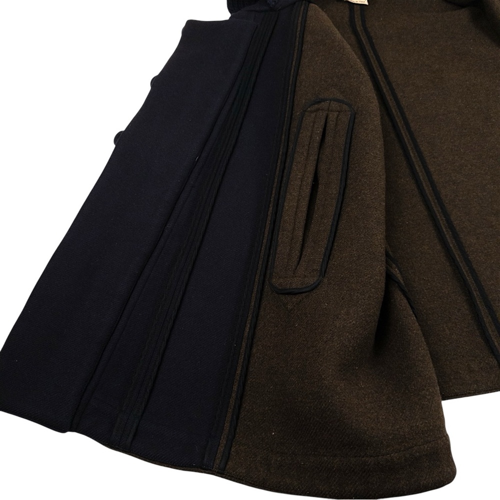 EUC PLAN C Roll-neck Wool Cape Jacket In Brown Size 46/US Size 10/Size L - Picture 8 of 14